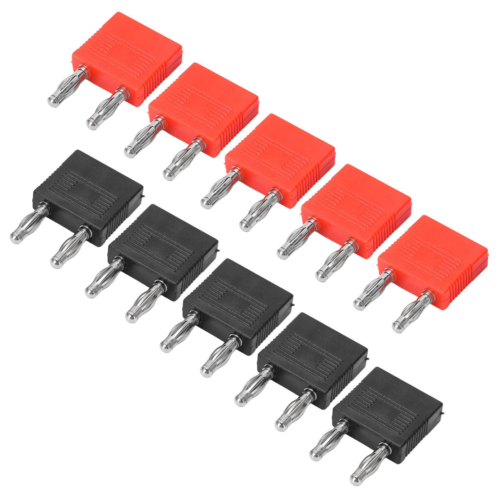 

10 шт. Банановий подвійний штекер Сильне з єднання Хороша електропровідність Подвійний ряд 4 мм 2-контактний банановий