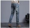 Neue Frühling Sommer Herren Jeans Vintage Blau Einfarbig Elastische Klassische Jeans Männer Schlank Mode Denim Hose Männlich 27-38
