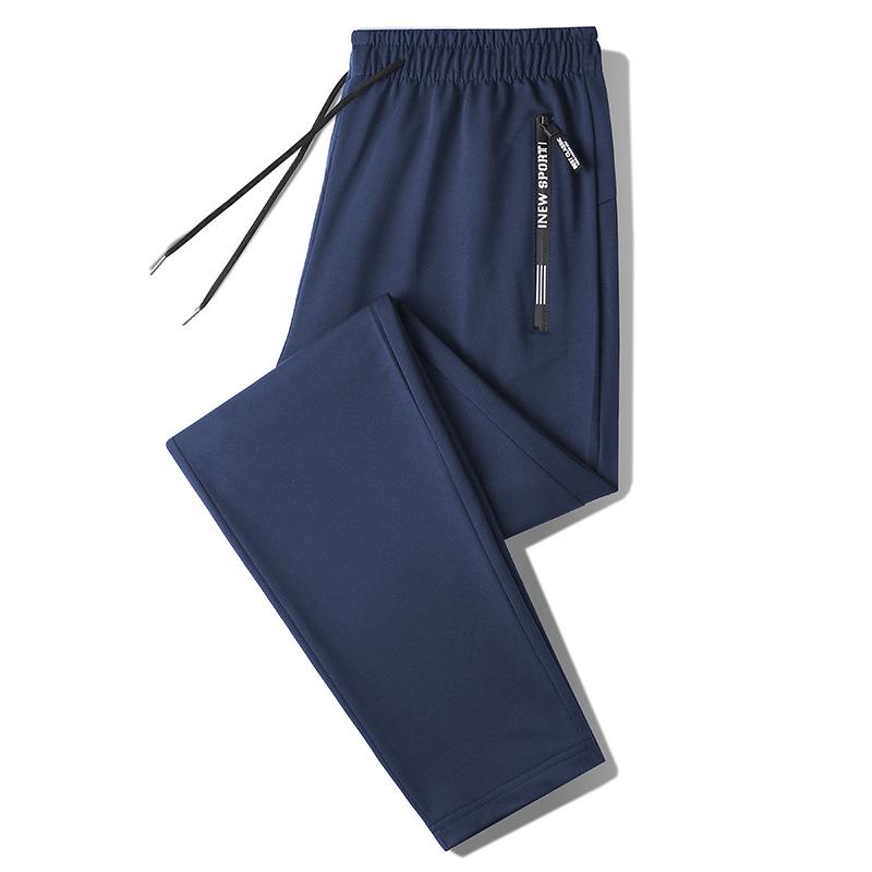Men's European Size Casual Sports Sweatpants - Solid Color, Drawstring, Autumn/Winter Fitness & Running