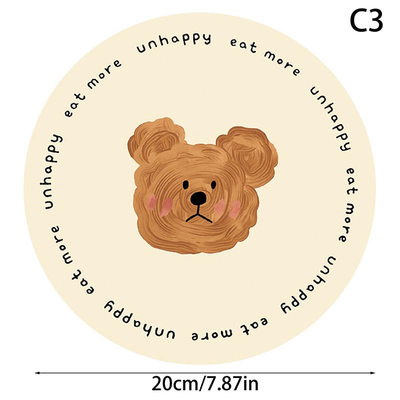 1pcs Bear Coasters Creative Ceramic Heat Insulation Mats Simple Household Absorbent Anti-scald Pot Mat Kitchen Home Accessories
