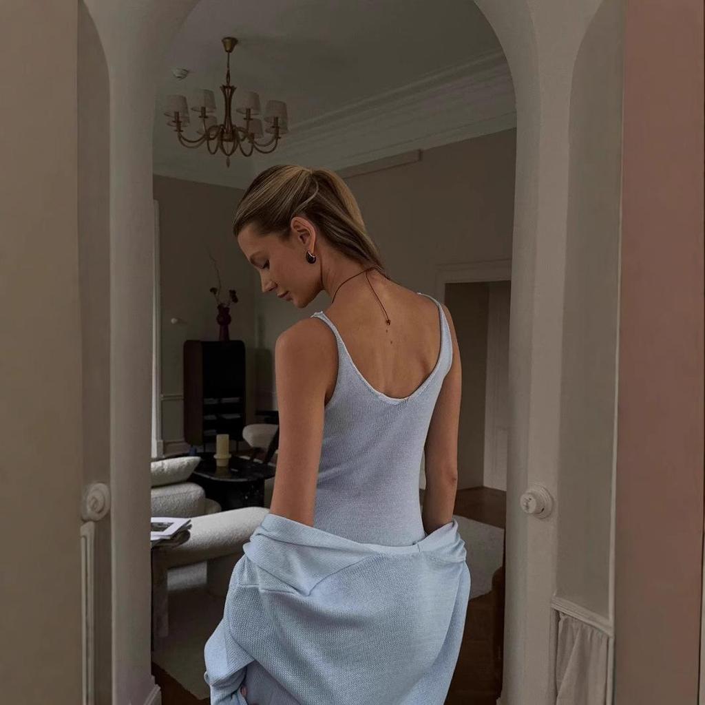 Women's V-Neck Maxi Dress with Longline Cardigan, Elegant Layered Set