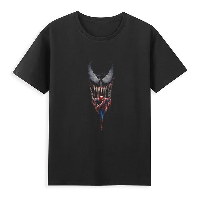 2026 Venom Marvel Peripherieartikel Bedrucktes Kinder-T-Shirt Rundhals Reine Baumwolle Familienkleidung für Eltern und Kinder
