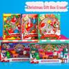 Boxed Cute Christmas Eraser Set: Santa, Snowman & Cartoon Designs for Students and Office
