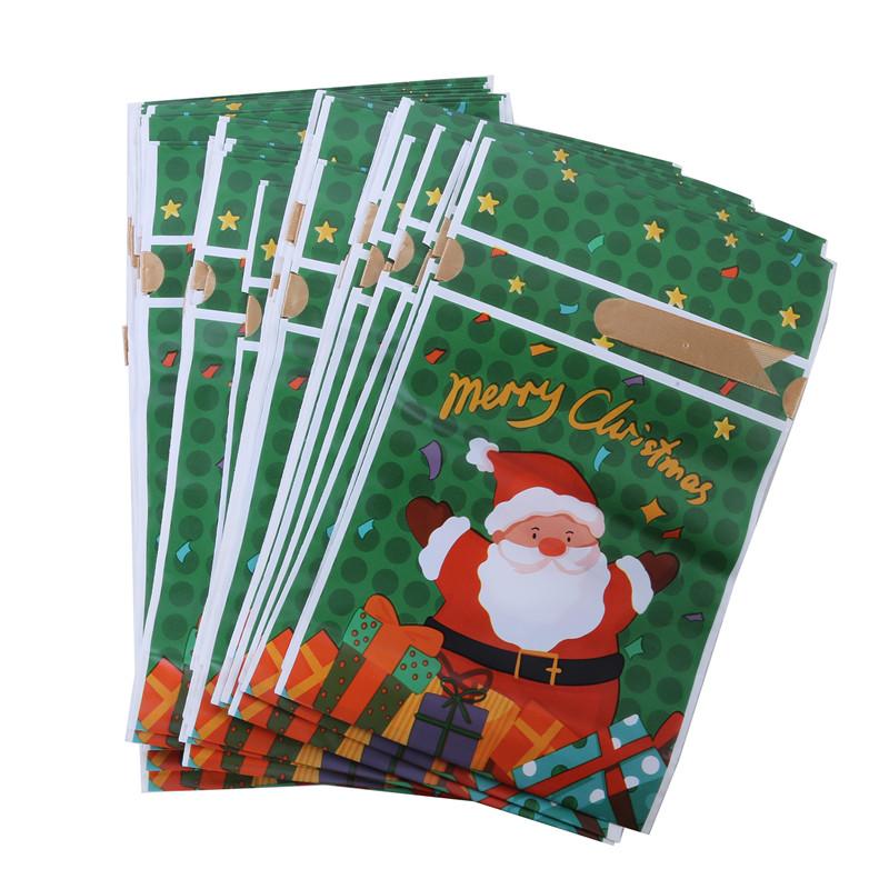 50 de bucăți saci cu bomboane de Crăciun drăguțe pentru Moș Crăciun, cu șnur, pungi cadou pentru împachetat gustări de nuntă