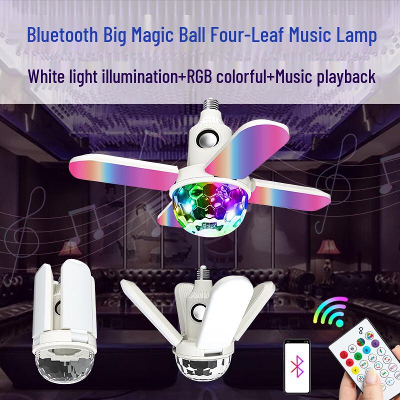 Oeny Bluetooth Four-Leaf Magic Ball Music Light