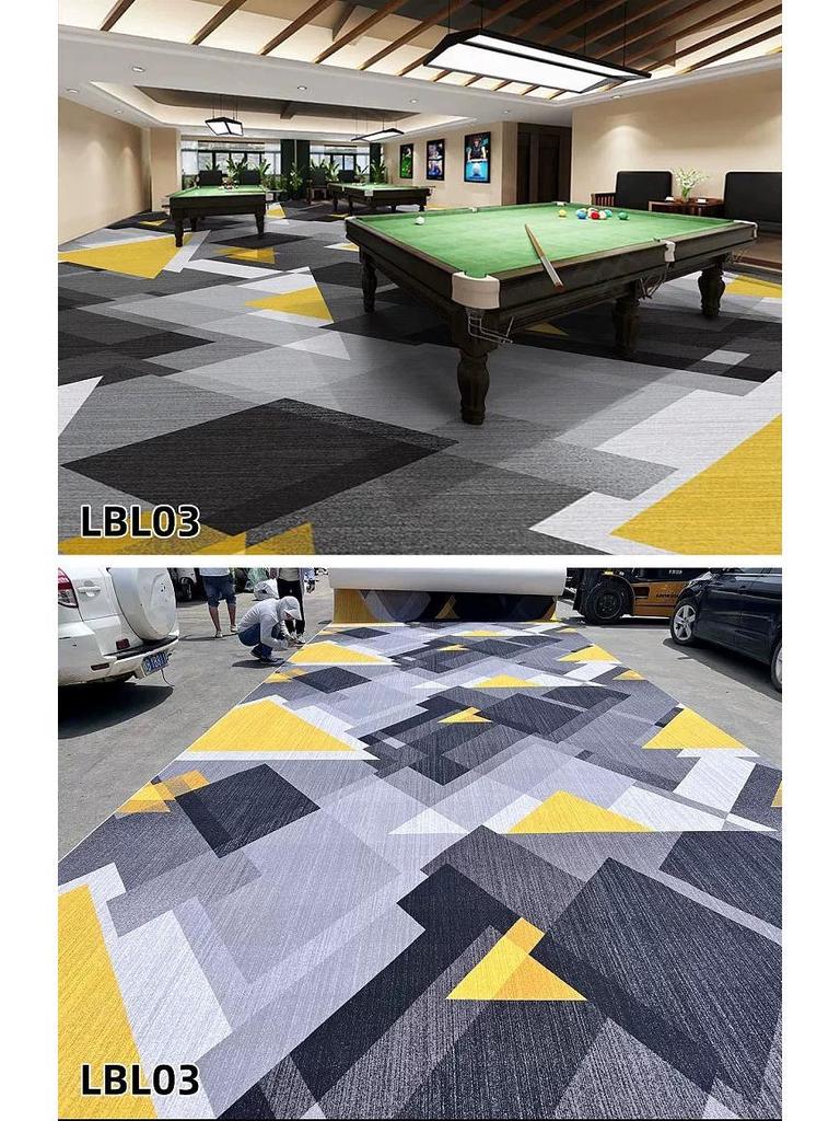 Luxuriöser feuerfester Nylon-Teppich für Billardhallen in Hotels - Teppich mit großflächigem Druck