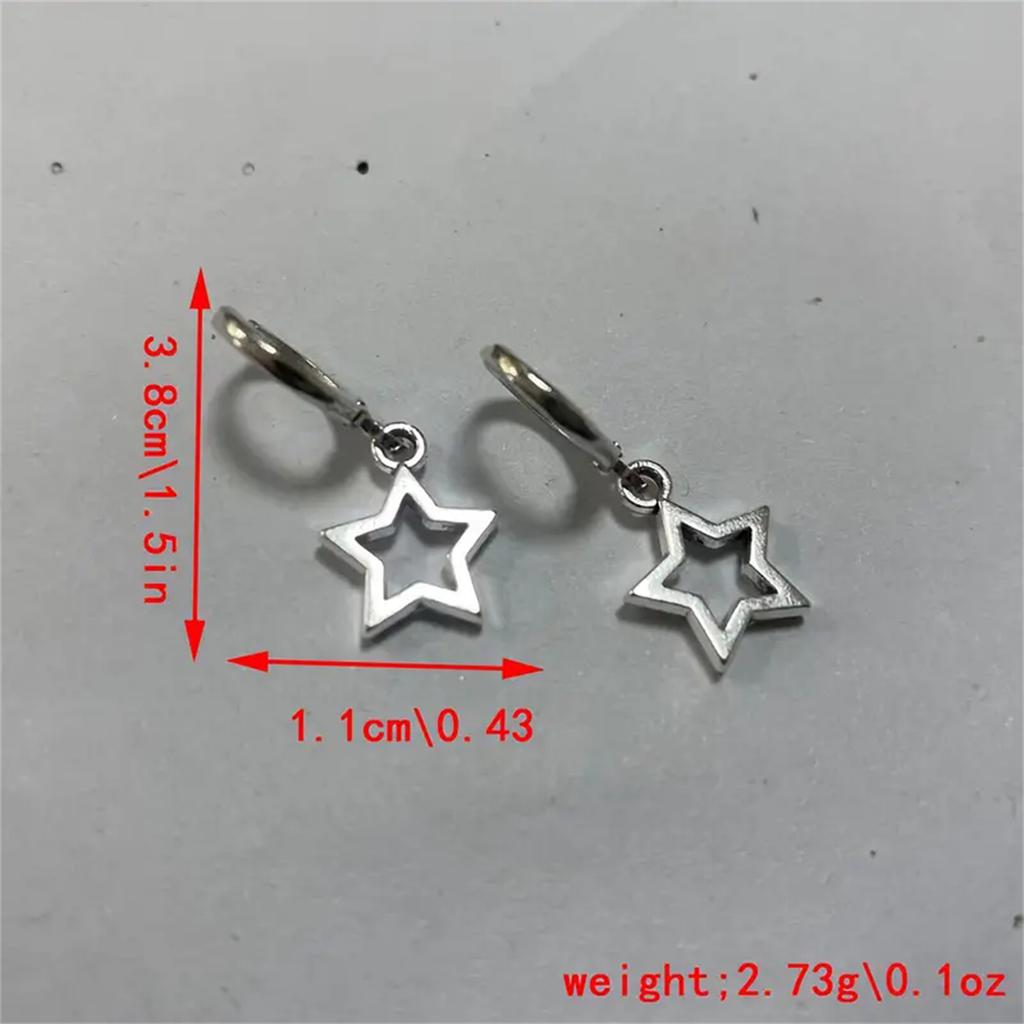 Chic Drop Earrings Hollow Star Design Match Daily Outfits Party Accessories Casual Dating Decor For Female Creative And Chic Stuff