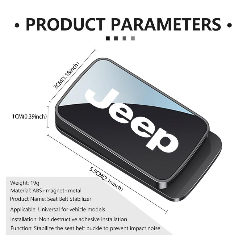 EPY1 Car Logo Seat Belt Magnetic Stabilizer Decorative Accessories For Jeep Cherokee Patriot Liberty Wrangler JK JL Commander