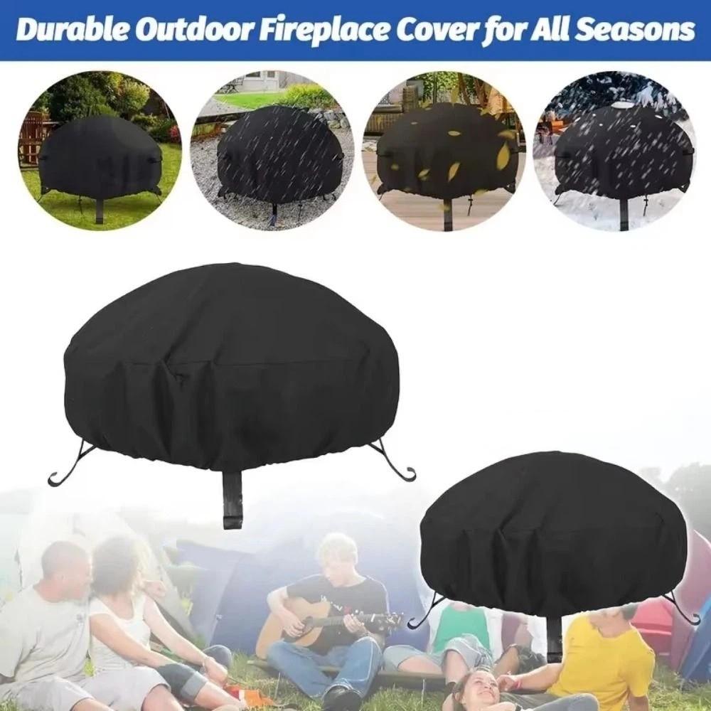 Dustproof Fire Pit Cover Waterproof Stove Cover Premium Outdoor Stove Protector Backyard
