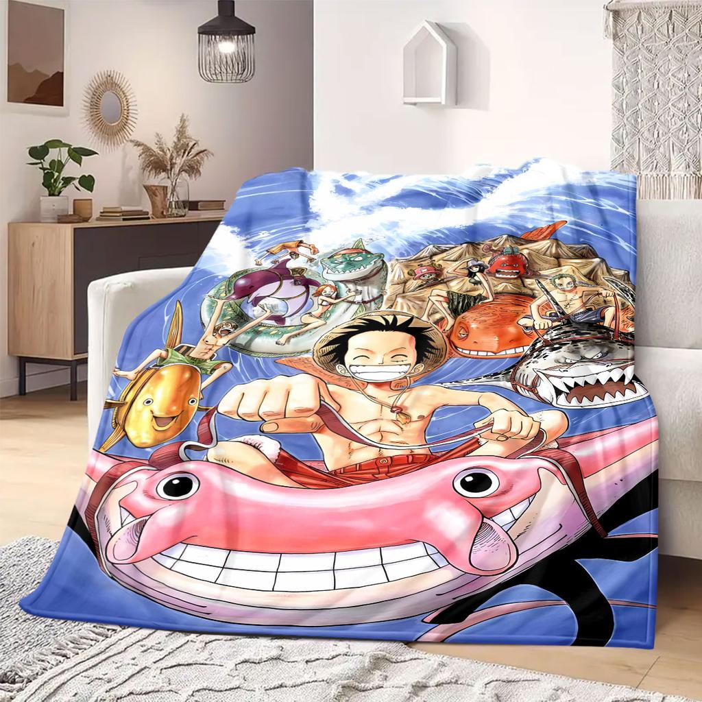 OnePiece anime Flannel Blanket Warm,Comfortable,Suitable for Bedrooms,Sofas,Beds,Chairs,Picnics,Travel