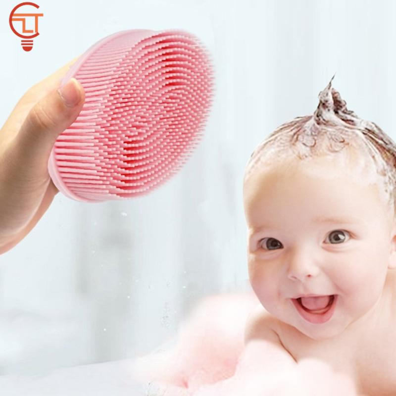 Silicone Body Brush Baby Shower Sponge Dry Massage Bath Towel for Body Bast Body Back Scrubber 2-In-1-Side Scrub Bath Brush