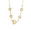 18K Gold Heart Stainless Steel Necklace For Women Luxury Premium Clavicle Chain Tarnish Free Titanium Steel Sweater Chain