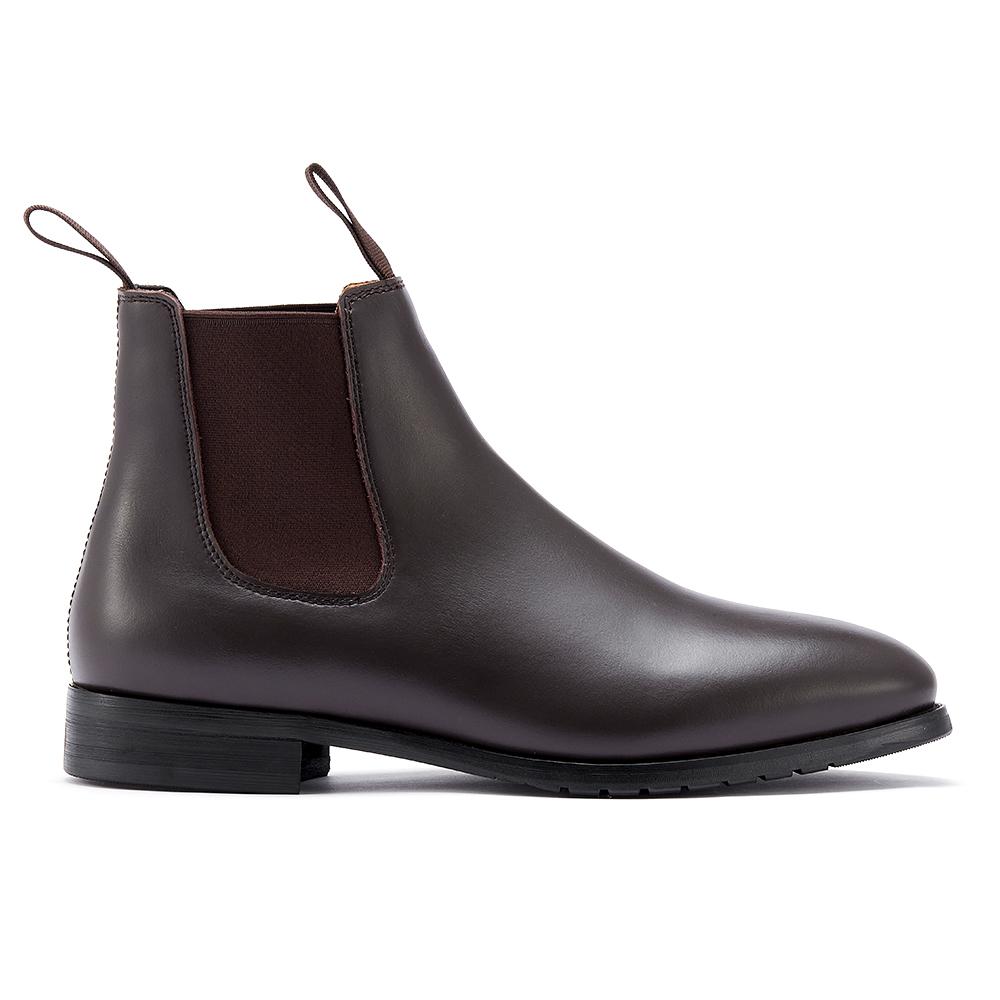Fashion High Quality Men's Genuine Leather Chelsea Boots Top Layer Cowhide Lining Raw Rubber Sole Latex EVA Insole-Slip-On Winter Shoes