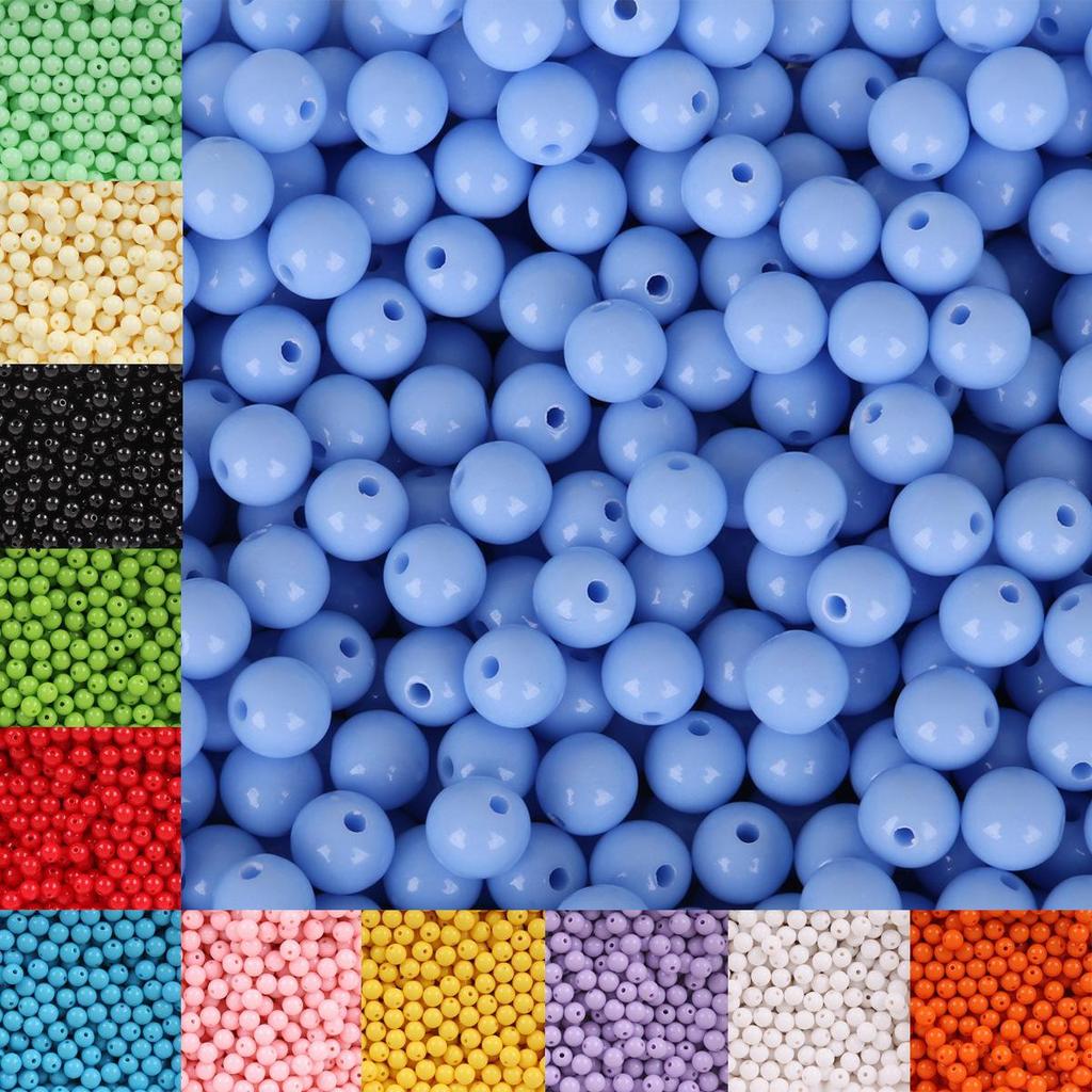 Spring Color Acrylic Beads for Children's DIY Projects