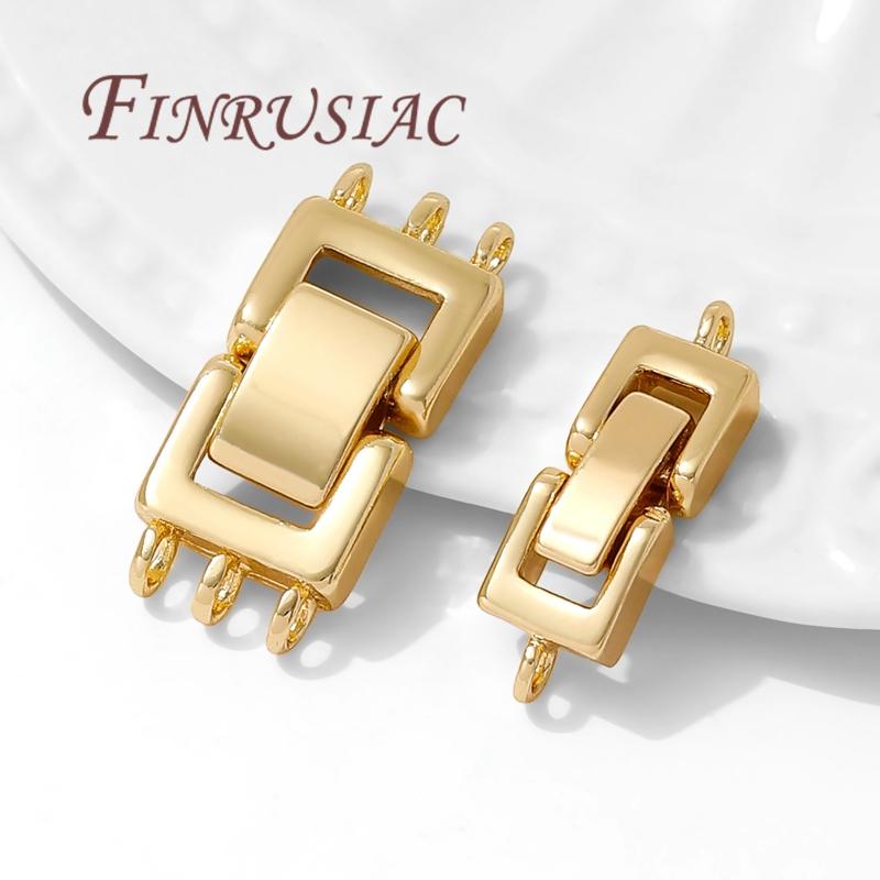 18K Gold Plated 1/3-row Pearl Clasps For Jewelry,Fashion Necklaces Bracelets Clasps Fittings,Connectors Accessories DIY Findings