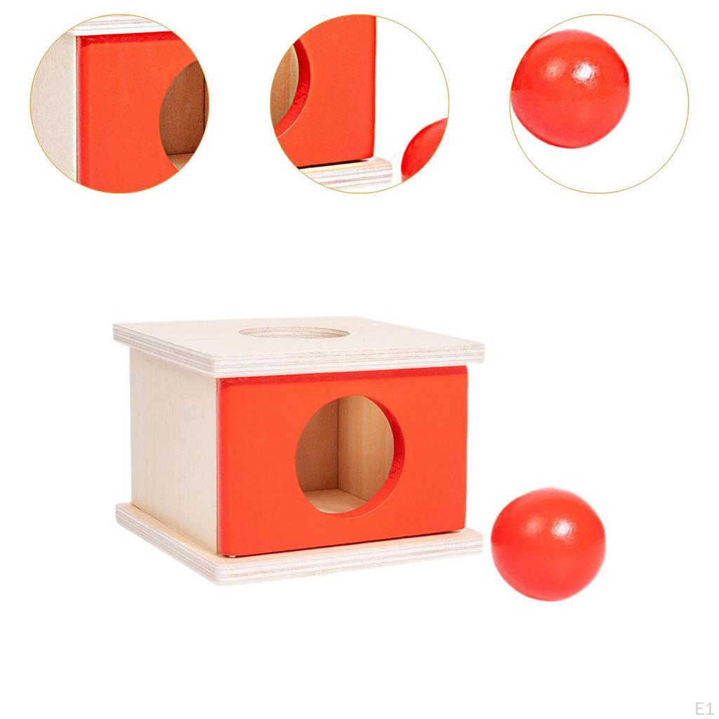 Object Permanence Box Coordination Training Fine Motor Skill Sensory Toy Wooden Block Early