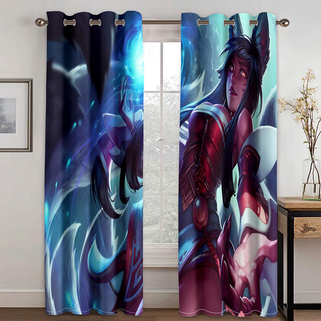 3D Tecknad Serie Sexig Skönhet Gardiner 2 Paneler Pojkar Flickor Rum Sovrum Vardagsrum Arbetsrum Balkong Dekorativa Gardiner