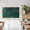 Colored Poster Border Stickers Flower DIY Black Board Decorative Stickers Waterproof Wavy Edge Paper