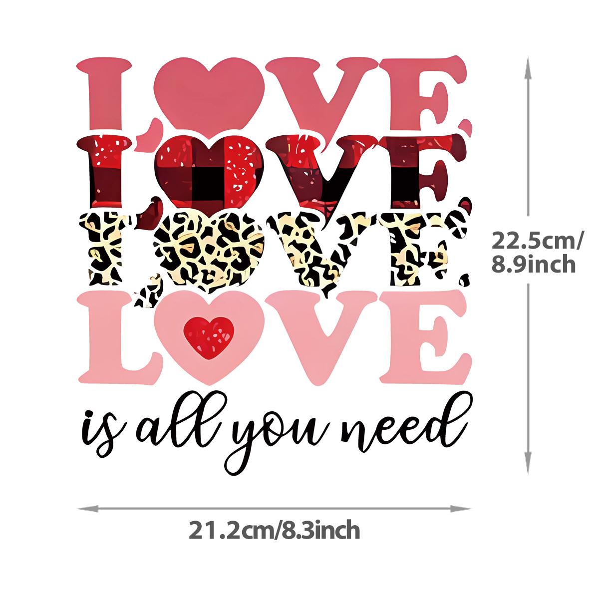 

Последняя наклейка на День святого Валентина с термонаклейкой в виде сердца, воздушного шара LOVE, для одежды, термопресса, нашивки для толстовок, подушек, толстовок