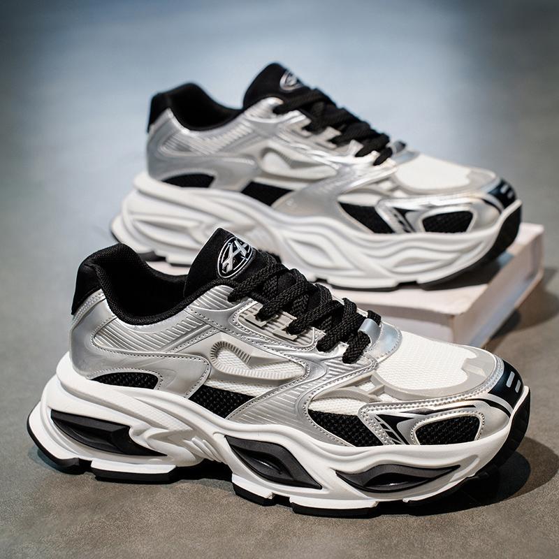 Mesh breathable dad shoes technology trendy sports shoes outdoor dad shoes student trendy 39 чёрный