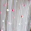 Romantic Tulle Table Runner Handmade Colorful Table Cover Pom-Poms Tablecloth  Party Decor