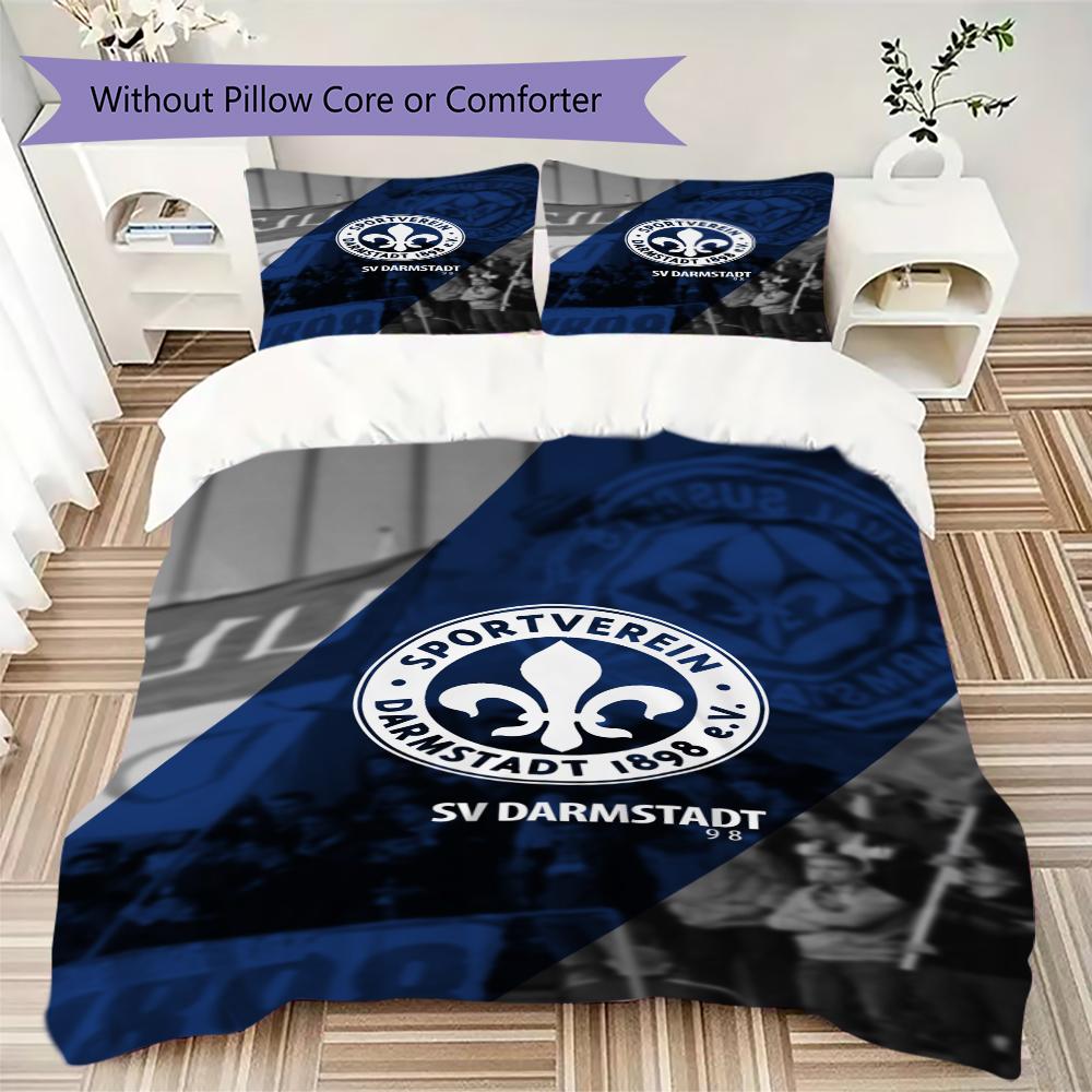 Juego de Ropa de Cama con Patrón SV Darmstadt 98 Funda Nórdica Funda de Almohada Decoración del Hogar Regalo de Cumpleaños (1 funda nórdica + 2 fundas de almohada sin relleno.)91