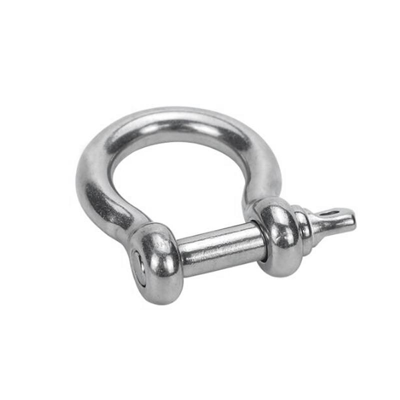 2Pcs Boat 304 Stainless Steel 4mm Ring Bow Anchor Shackle Chain Rigging Captive Pin For Yacht/Canoe/Speedboat Accessories