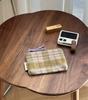 Mini Cosmetic Bag Retro Plaid and Striped Makeup Organizer Cosmetic Pouch Elegent Winter Multi-Purpose Storage Bag for Woman