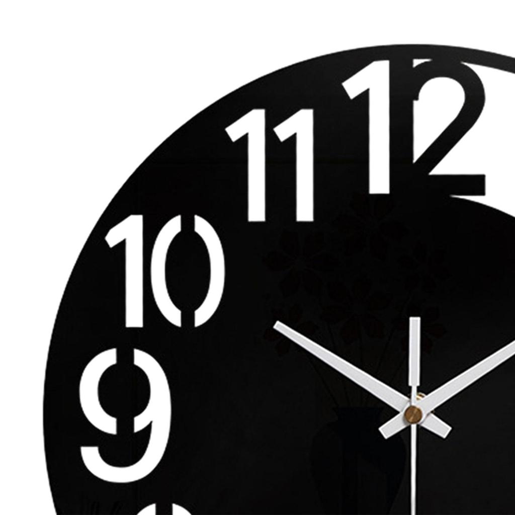 Acrylic Wall Clock Festival Gift Modern Style Creative Quiet Easy to Read Big Wall Clock for Bedroom Office Kitchen Hotel Decor