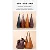 Cross-border Guangzhou First Layer Tree Paste Vegetable Tanned Cowhide Hobo Simple Large-capacity Tote Bag Premium Underarm Shoulder Bag