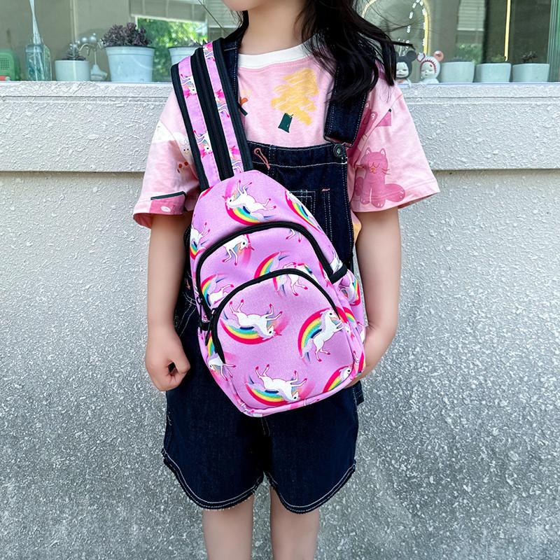 Adorable Unicorn Print Children's Bag 2024 New Style Large Capacity Backpack For Girls