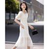 Demana Mist Lace H-Line Long Dress