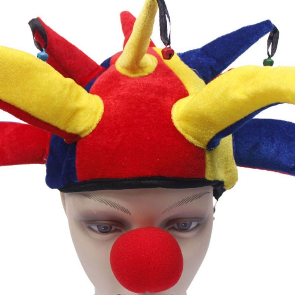 Multicolor Party Costume Hat Dress Up Funny Clown Hat Carnival Clown Hat  Halloween