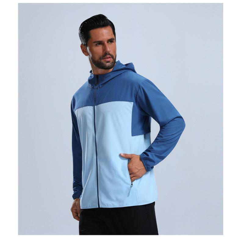 Hooded Windproof Jacket Men Outdoor Running Sportswear Fashion Loose Casual Coat Male