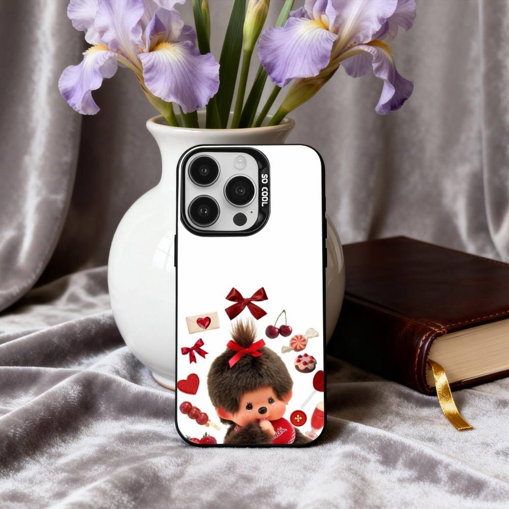 C-Cute M-Monchhichis-S Phone Case For iPhone17,16,15,14,13,12,11 Plus,Pro Max Black Candy silver phone case