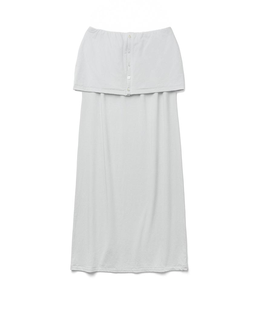 Tudment H-Line Jersey Maxi Skirt Light Gray