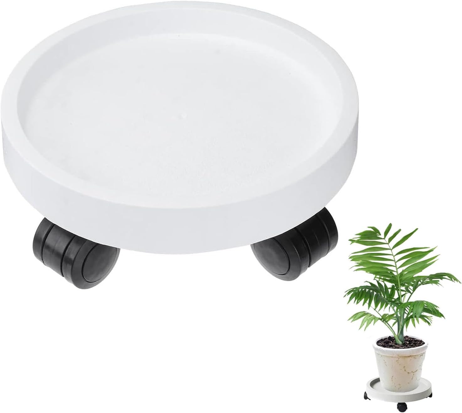 

Виннатсу Цветочный горшок Горшок Подставка для цветочного горшка, Подставка, Колесики, Горшок, Поддон, ... белый