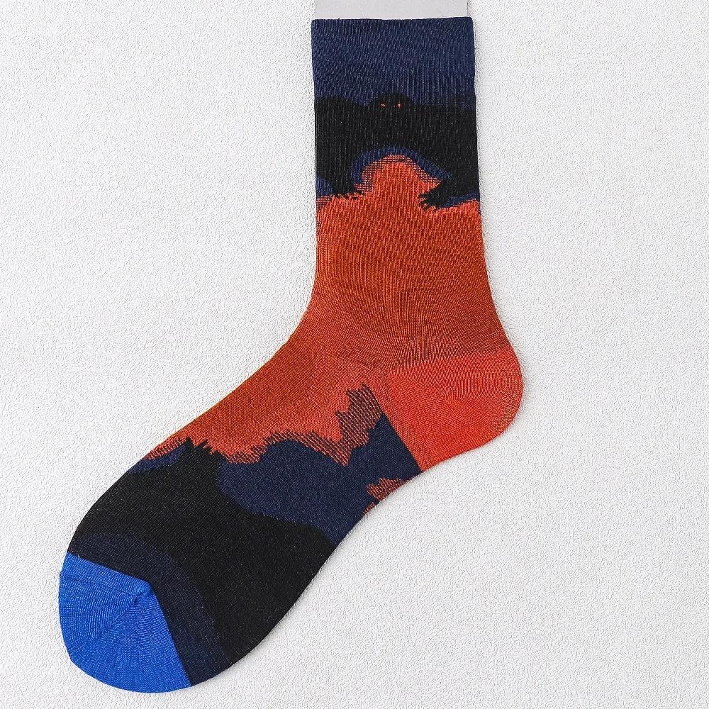 Colorful Cartoon Creative Fashion Vine Graffiti Novelty Men Women Socks Winter Warm Comfortable Cotton Sokken Dropship