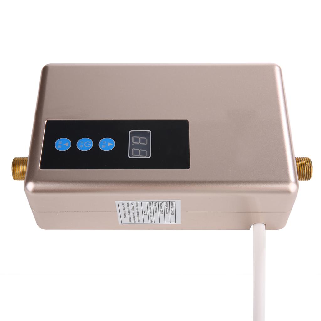 220V 5.5KW Mini Instant Electric Water Heater Tankless Shower Hot Water System Kitchen Golden