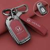 Alloy Leather Car Key Case Fob Cover Shell for 2017 2018 19CRV Pilot Accord Civic Jazz Jade Fit HR-V Freed Accessories