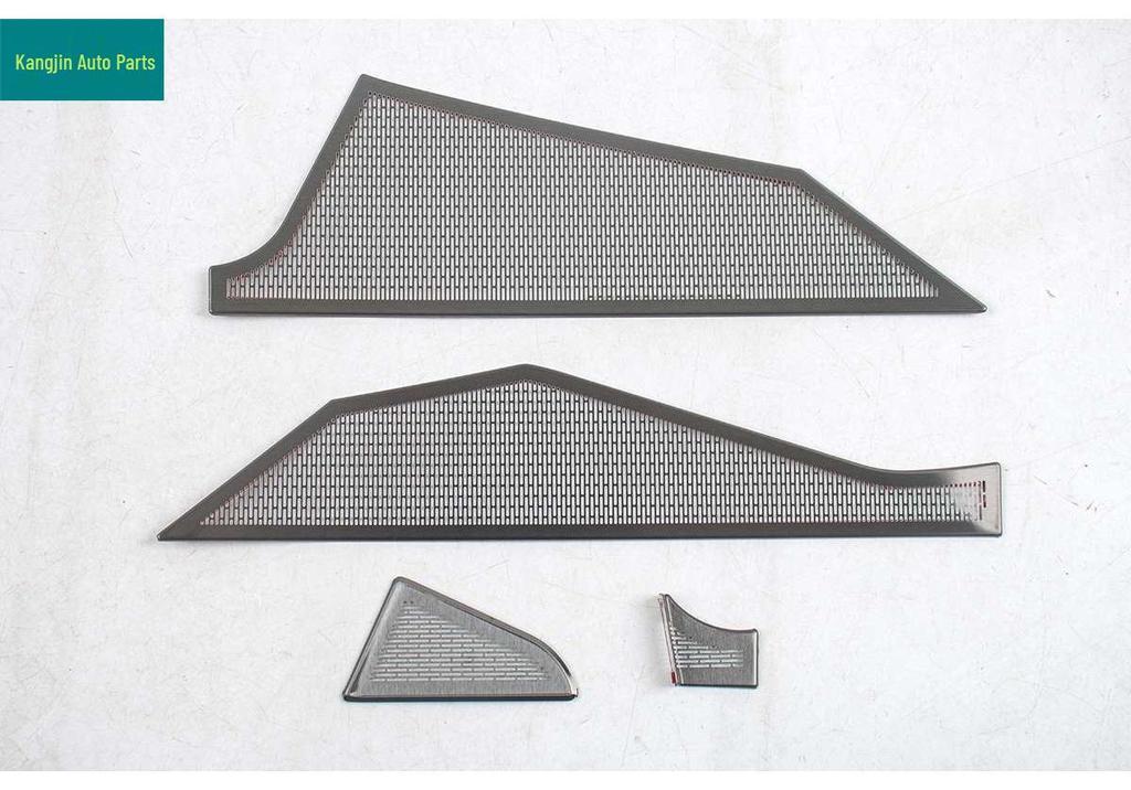 Stainless Steel Black Titanium Triangle Speaker Covers for BAIC ARCFOX Alpha T1 Interior Modification