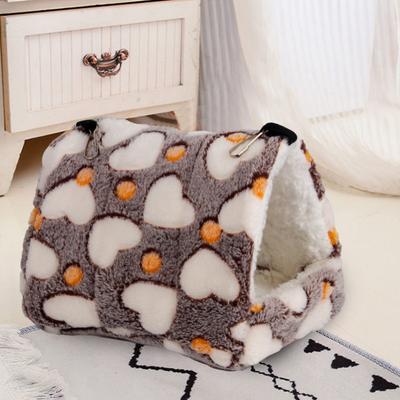 Hamster Nest Comfortable Warm Guinea Pig Bed House Soft Fabric Plush Small Pet Hideout for Small Animals