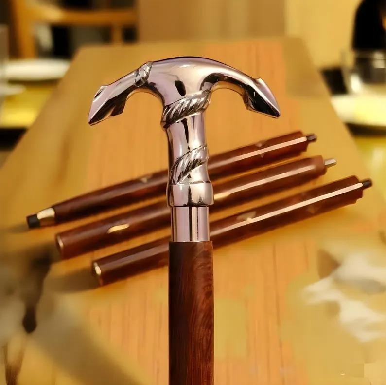 

Brass Anchor Handle Walking Stick: Victorian Nautical Cane 37 inch золотой/коричневый