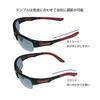 Used New [Swans] Sports Sunglasses Springbok Mirror Lens Model SPB-0714 BK Black x Red for Golf Ball Sports Bicycle Fishing Size: Height 4.1cm Width