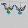 Lady Ear Jewelry 1 Pair Acrylic Colorful Bird Dangle Earrings