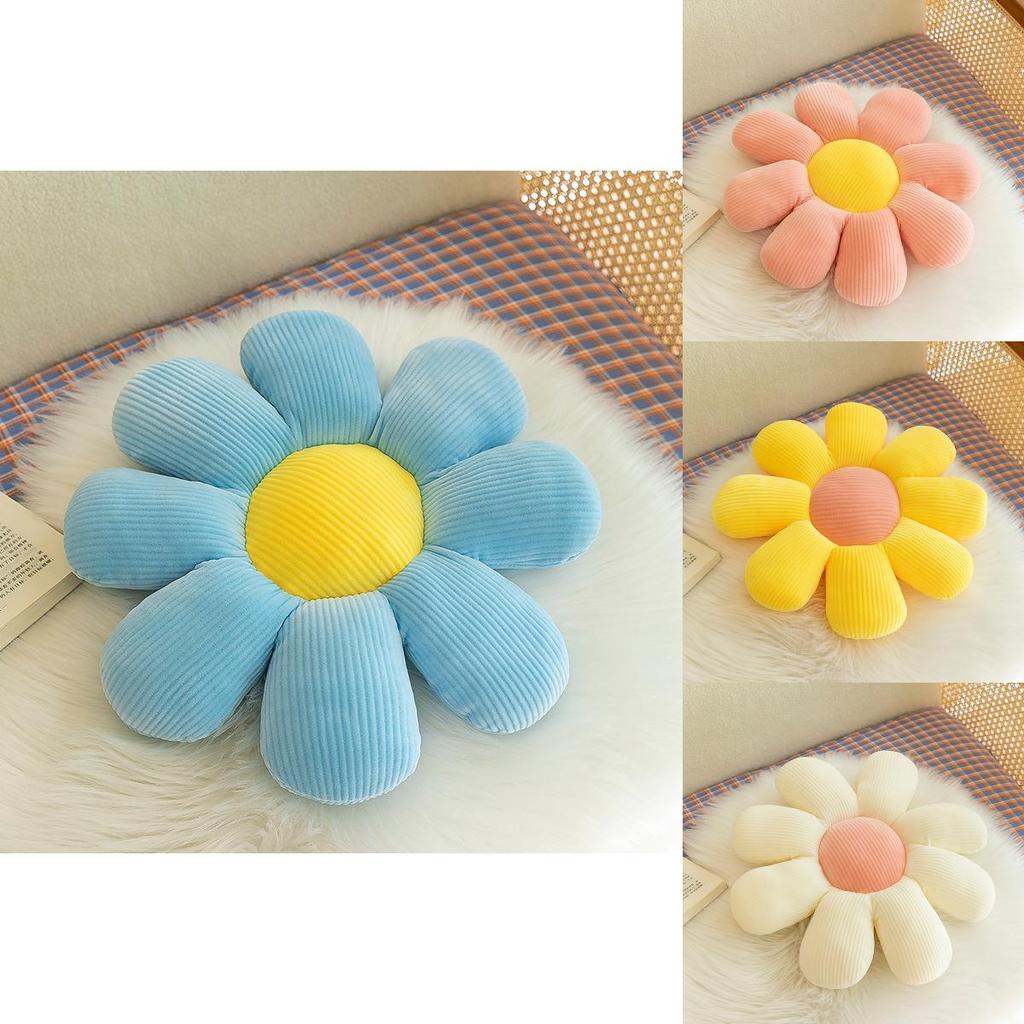 Multi Colored Daisies Flower Shapes Pillows Cushion For Home Office And Bedside Use