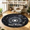 Round Rug Custom NameRed Hot Chili Peppers Pattern Non Slip Carpet Home Floor Decor