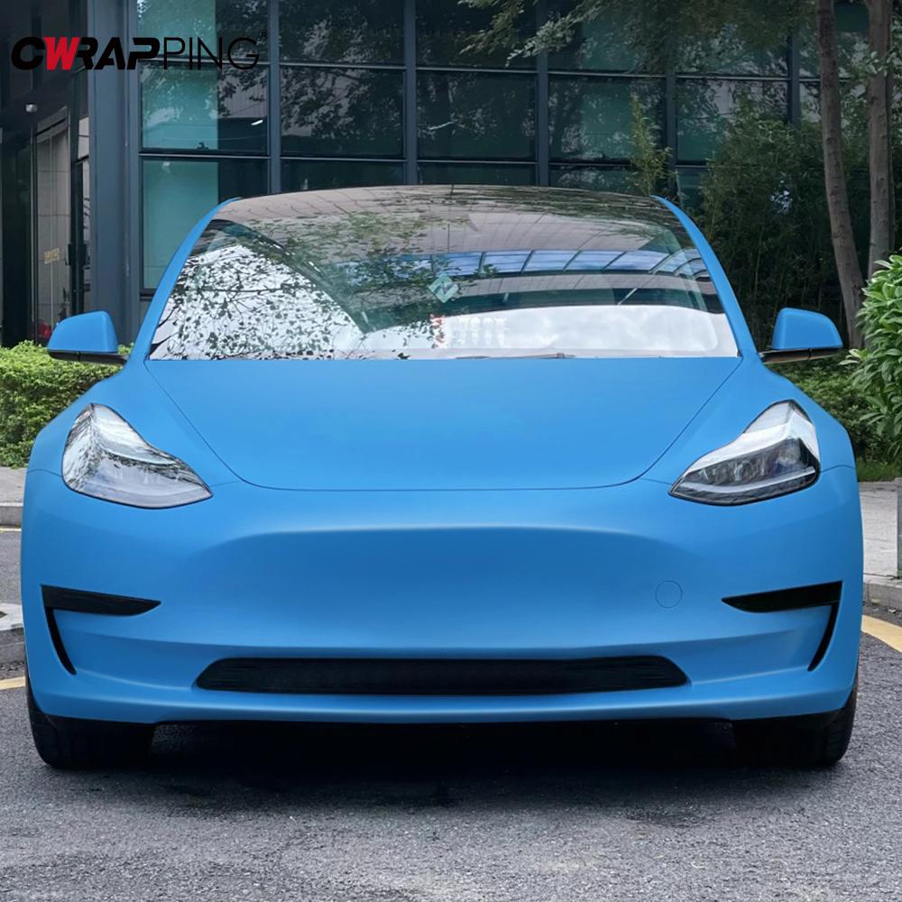 Motorrad-Modifikationsaufkleber Himmelblau Matt Vinylfolie Wasserdicht und Kratzfest Kreativ Selbstklebend Autozubehör