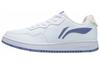 Slip Resistant Abrasion Resistant Low Top Skateboard Shoes Women's White Blue AGCR318-3