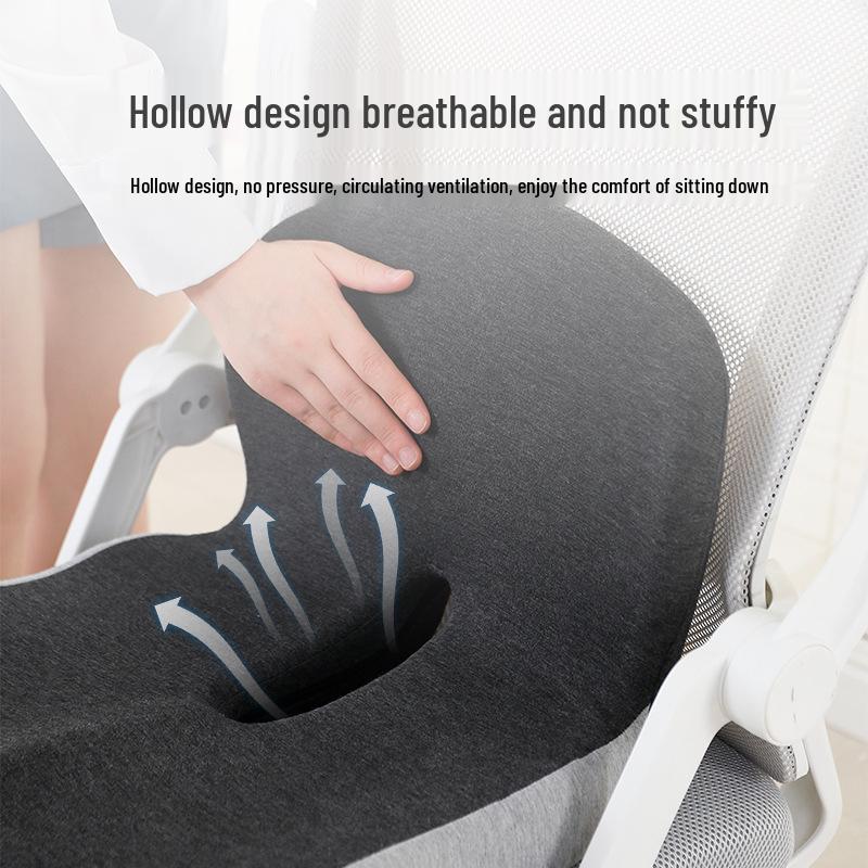 Four Seasons Memory Foam Lendenstützkissen für Büro, Atmungsaktiv und Bequem, Ideal für Lange Sitzzeiten & Schwangerschaftspflege.